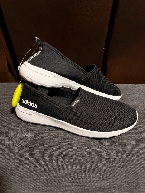 adidas Shoes - adidas Kids Black Slip-On Knit Sneakers with White Sole